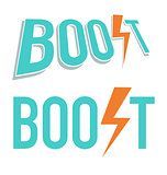 Vector illustration of Boost word 