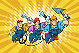 Set electrician Builder and repairer professionals