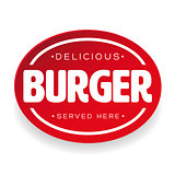 Delicious Burger vintage stamp