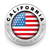 California USA steel button
