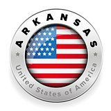 Arkansas Usa flag badge button