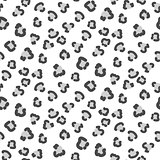 Snow white leopard seamless vector pattern.