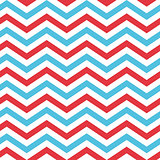 Seamless Chevron Pattern in Blue, Red, and White