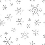 Vector Christmas seamless pattern with snowflakes.