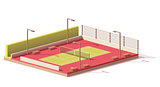 Vector low poly tennis court