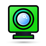 desktop web camera linear icon