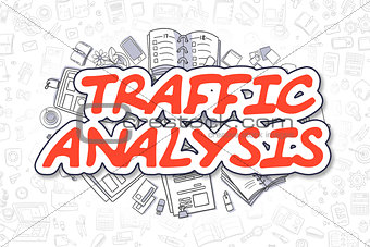 Traffic Analysis - Cartoon Red Word.