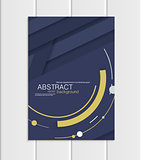 Vector navy brochure A5 or A4 format material design element corporate style