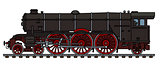Classic black steam locomotive