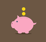 Piggy bank vector illustration