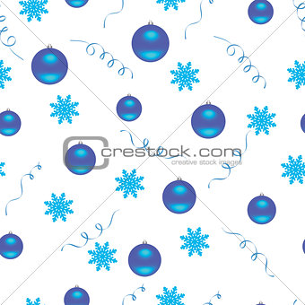Christmas blue balls. Seamless background. Can be used for web p