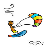 Kiteboarding, sketch for your design