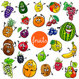 cartoon fruits characters collection