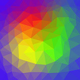vector abstract irregular polygon background with a triangular in rainbow spectrum colors