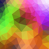 vector abstract irregular polygon pattern with a triangular in rainbow spectrum colors