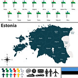 Map of Estonia