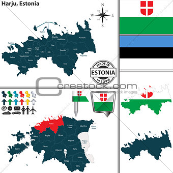 Map of Harju, Estonia
