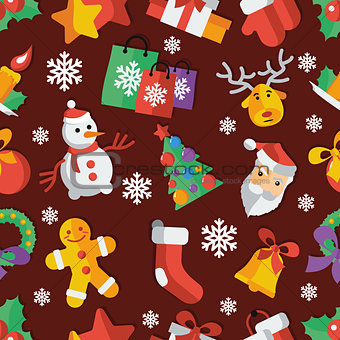 Illustration for Christmas and New Year Flat design Vector illustration