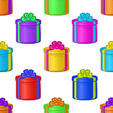 Seamless background with gift boxes