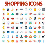 Shopping icons set.