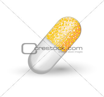 Realistic Medical pill capsule. 3d drugs and tablets collection. Medicines concept. Isolated on white background. Vector illustration.