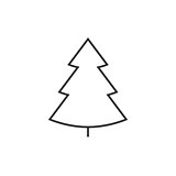 Christmass tree line icon