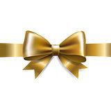 Golden Bow Isolated