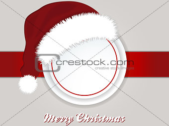 Christmas copy space border and Santa hat