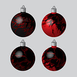 Decorative Balls Blotted for Christmas Tree