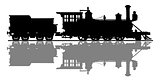 Vintage american steam locomotive