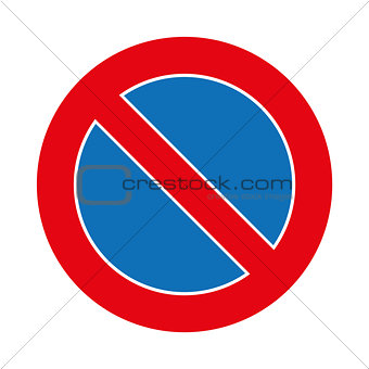 illustration Traffic no parking sign graphic isolated on white