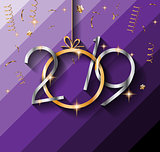 2019 Happy New Year Background for your Seasonal Flyers and Gree
