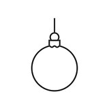 Christmas ball line icon