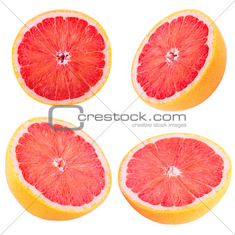 Collection of sliced grapefruit 