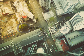 Auckland buildings aerial view, New Zealand