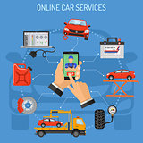 Online Car Service and Maintenance Concept