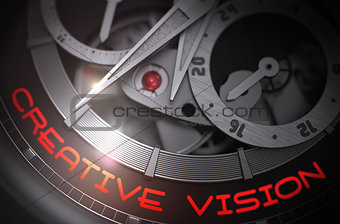 Creative Vision on the Luxury Men Watch Mechanism. 3D.