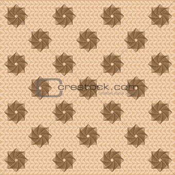 Abstract  brown pattern with flowers