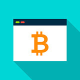 Bitcoin Browser Flat Icon