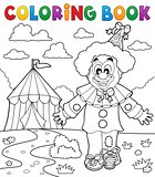 Coloring book clown thematics 3