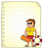 Notepad page with life guard