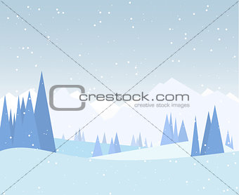 Winter forest illustration