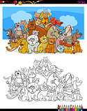 cats and dogs characters color book
