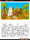 dogs and cats characters group color book