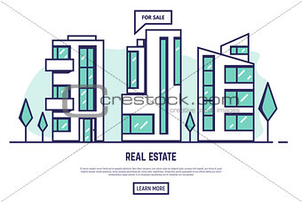 Modern city real estate
