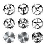 Set of realistic metal gears