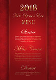 Luxurious elegant New Year's Eve menu design