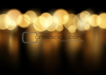 Gold bokeh lights background 