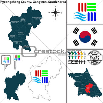 Pyeongchang County in Gangwon, South Korea