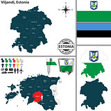 Map of Viljandi, Estonia